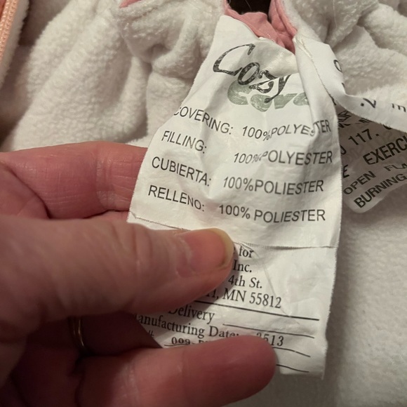 Cozy Cover Quilted Insulated Infant Car seat cover with Dual Zippers, Pink - Picture 6 of 8